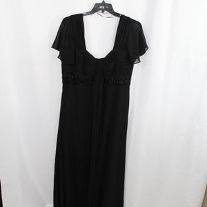 Beautiful Black Gown with black beading